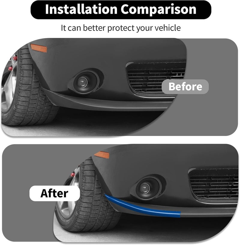 HTHE Blue Front Shovels Cover Front Deflector Spoiler Bumper Lip Body Shovels Bumper Compatible with 2015+ Dodge Challenger SXT Exterior Accessories - Image 4